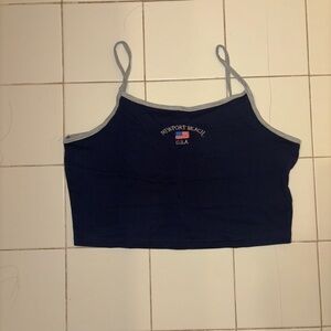 Women's Navy Crop Top